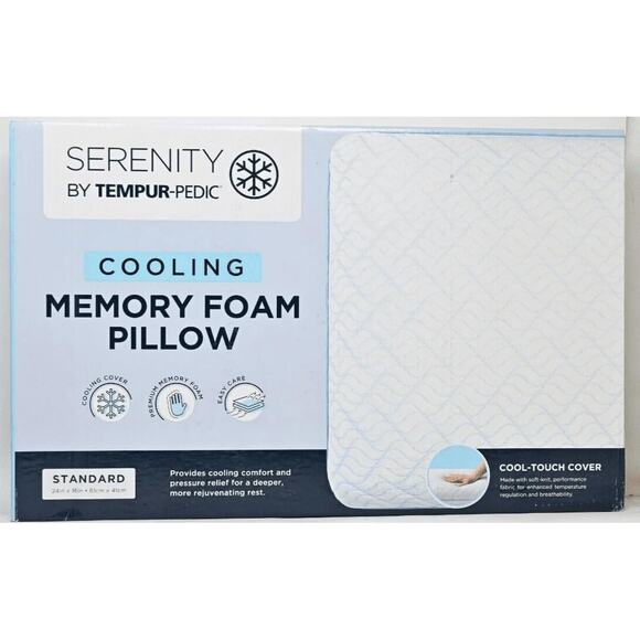 Serenity by Tempur-Pedic Cooling Memory Foam Standard Pillow - Picture 1 of 11
